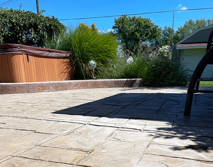 decorative concrete patio lifting Mt. Morris