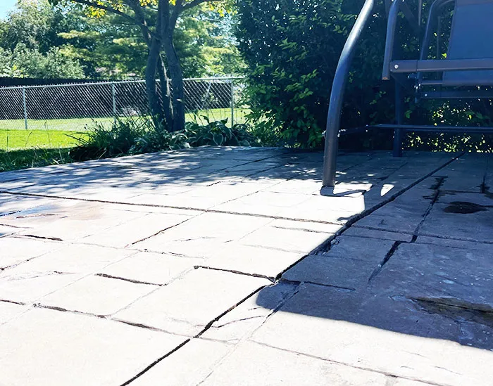 patio concrete raising near hot tub Mt. Morris