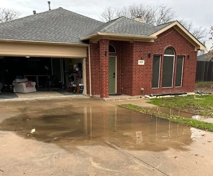 Fix pooling water on concrete