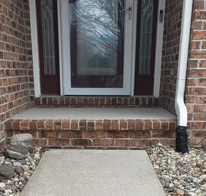 Front walkway concrete leveling Flushing MI